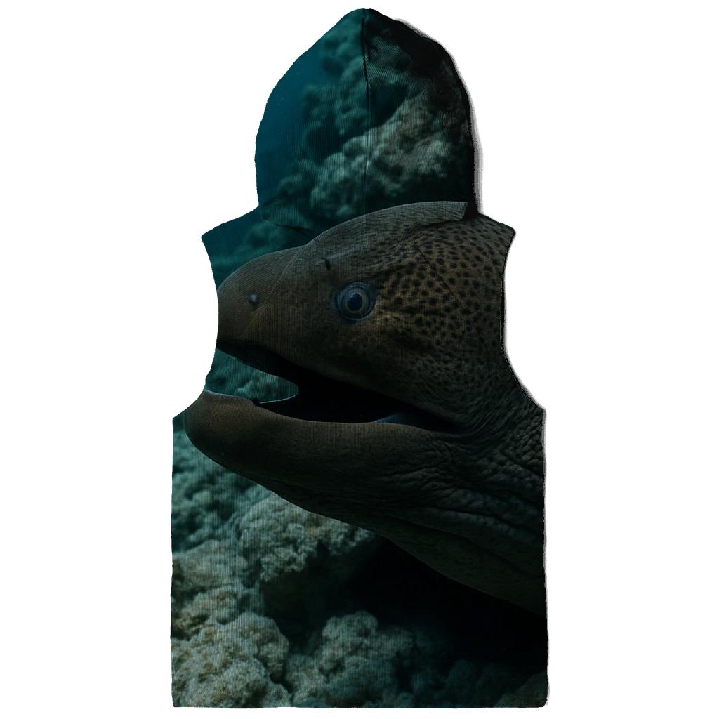 Reef Crevice Sentinel Moray Eel zip-up hoodies