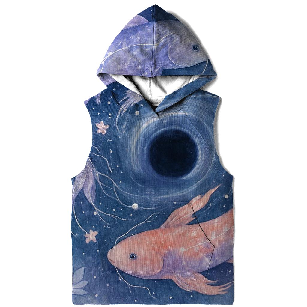 Celestial Koi Black Hole Garden graphic hoodies