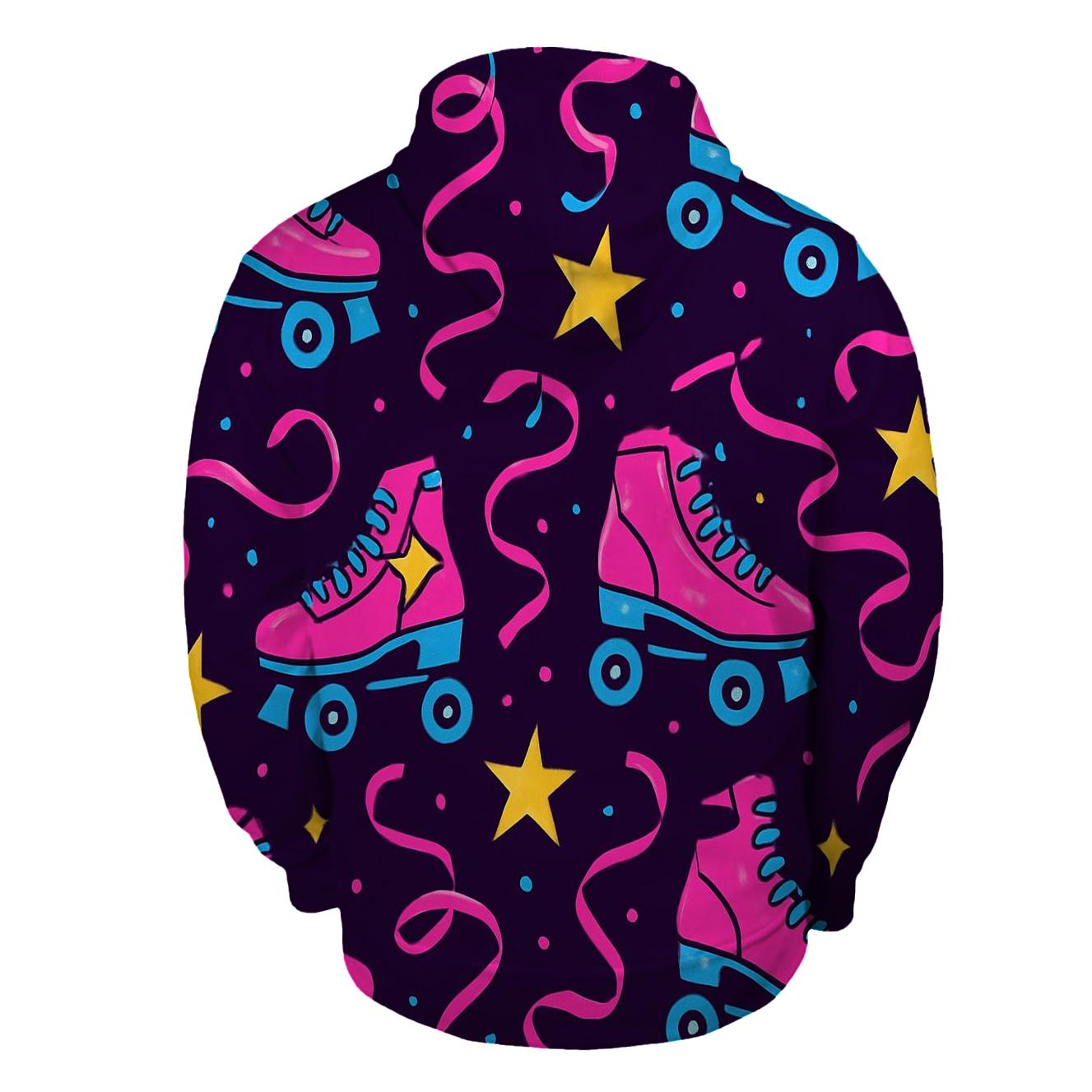 Roller Rink Neon Confetti zip-up hoodies