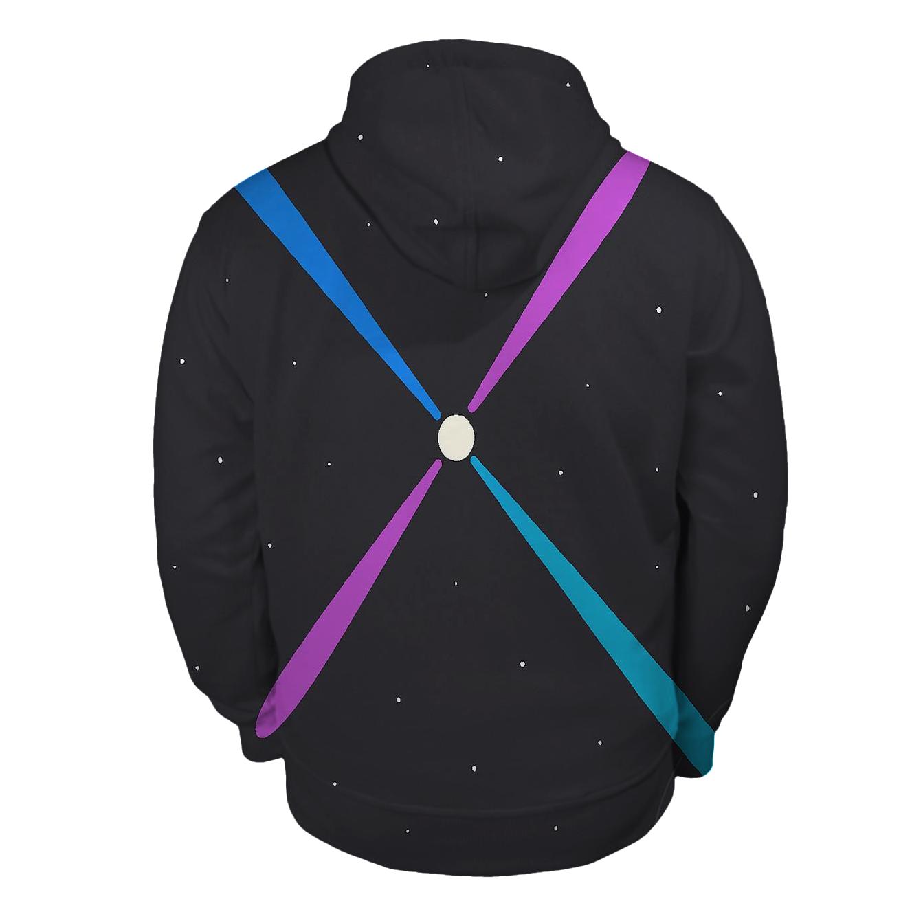 Pulsar Jet Lattice Tapestry printed hoodies