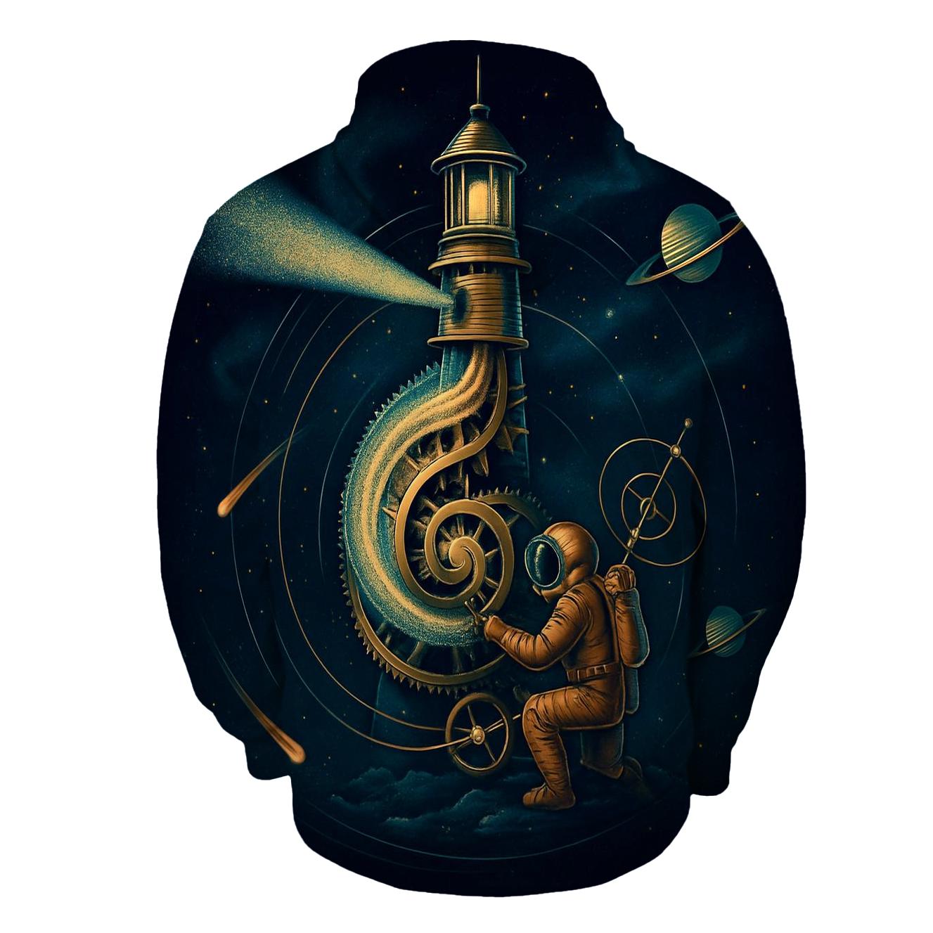 Clockwork Nebula Lighthouse lightweight hoodies