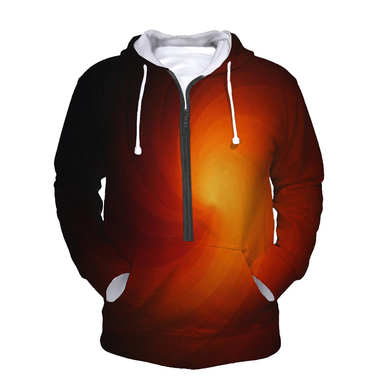 Solar Ember Veil graphic hoodies