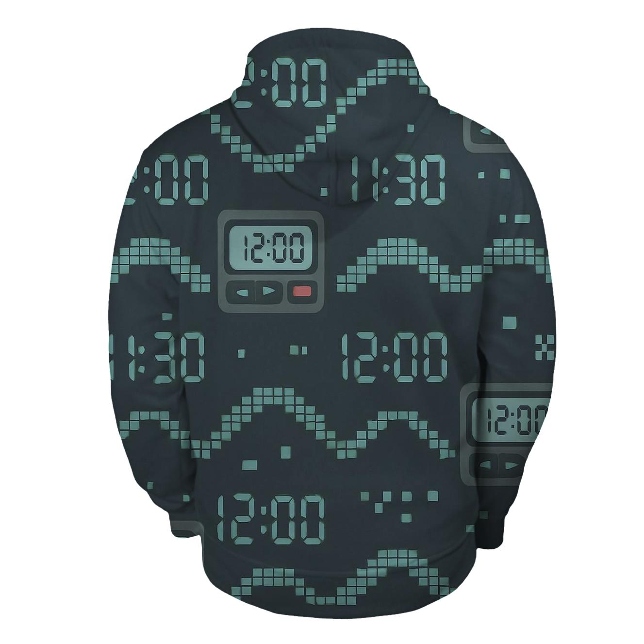 Pager Code Pixel Waves pullover hoodies