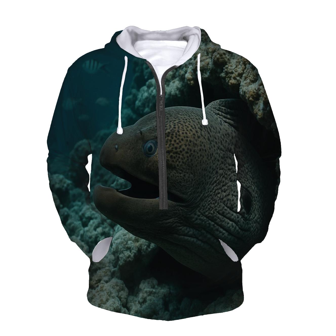 Reef Crevice Sentinel Moray Eel hoodie designs