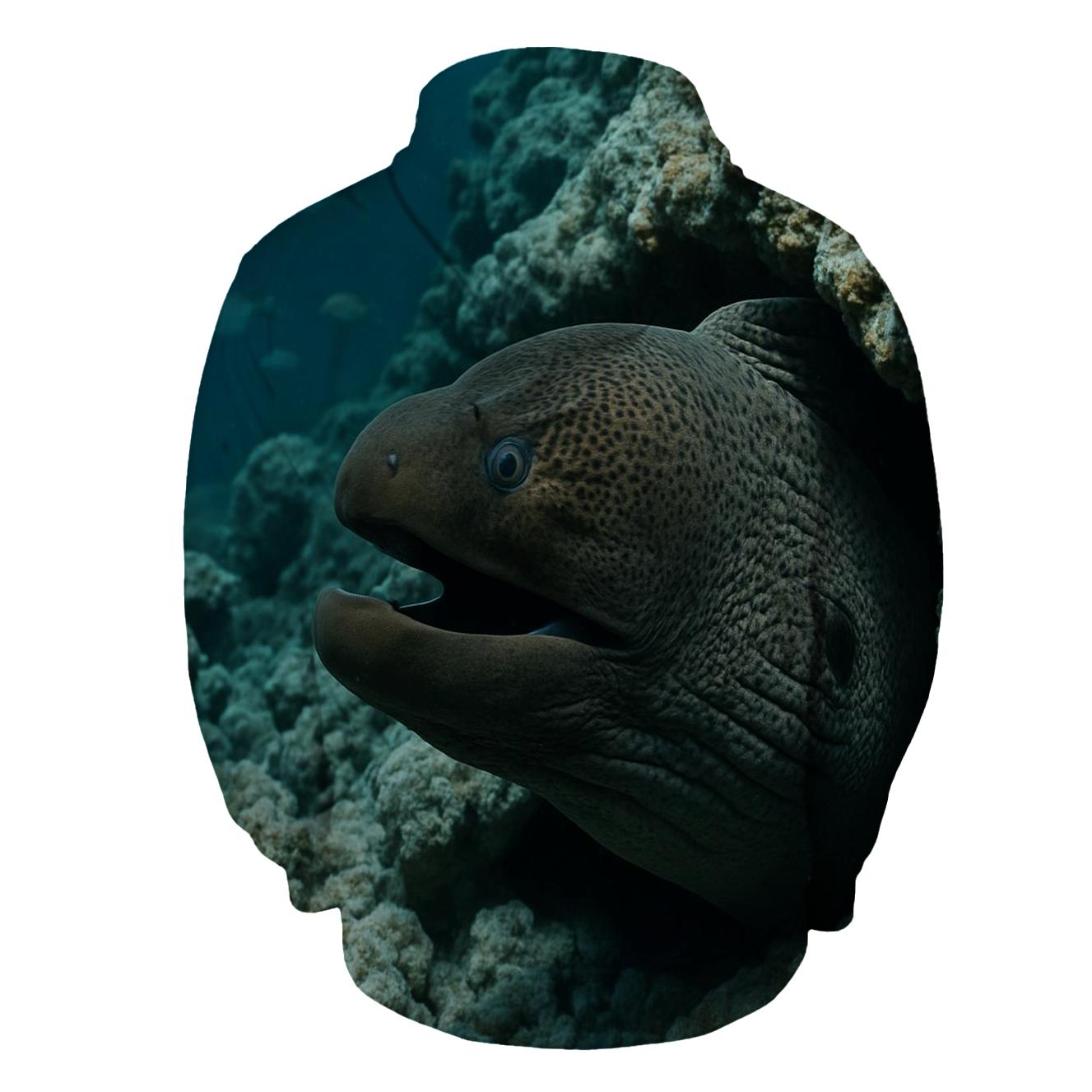 Reef Crevice Sentinel Moray Eel hoodie designs