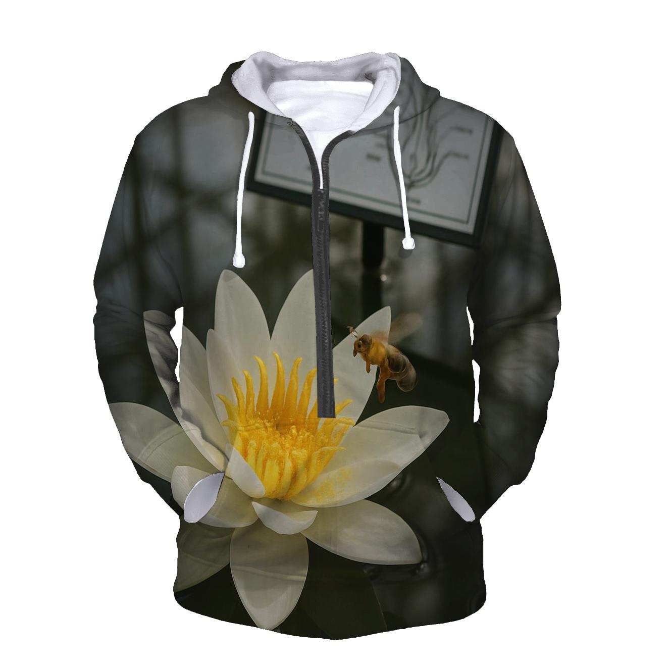 Water Lily Pollination Study In A Botanical Conservatory hoodies fashion