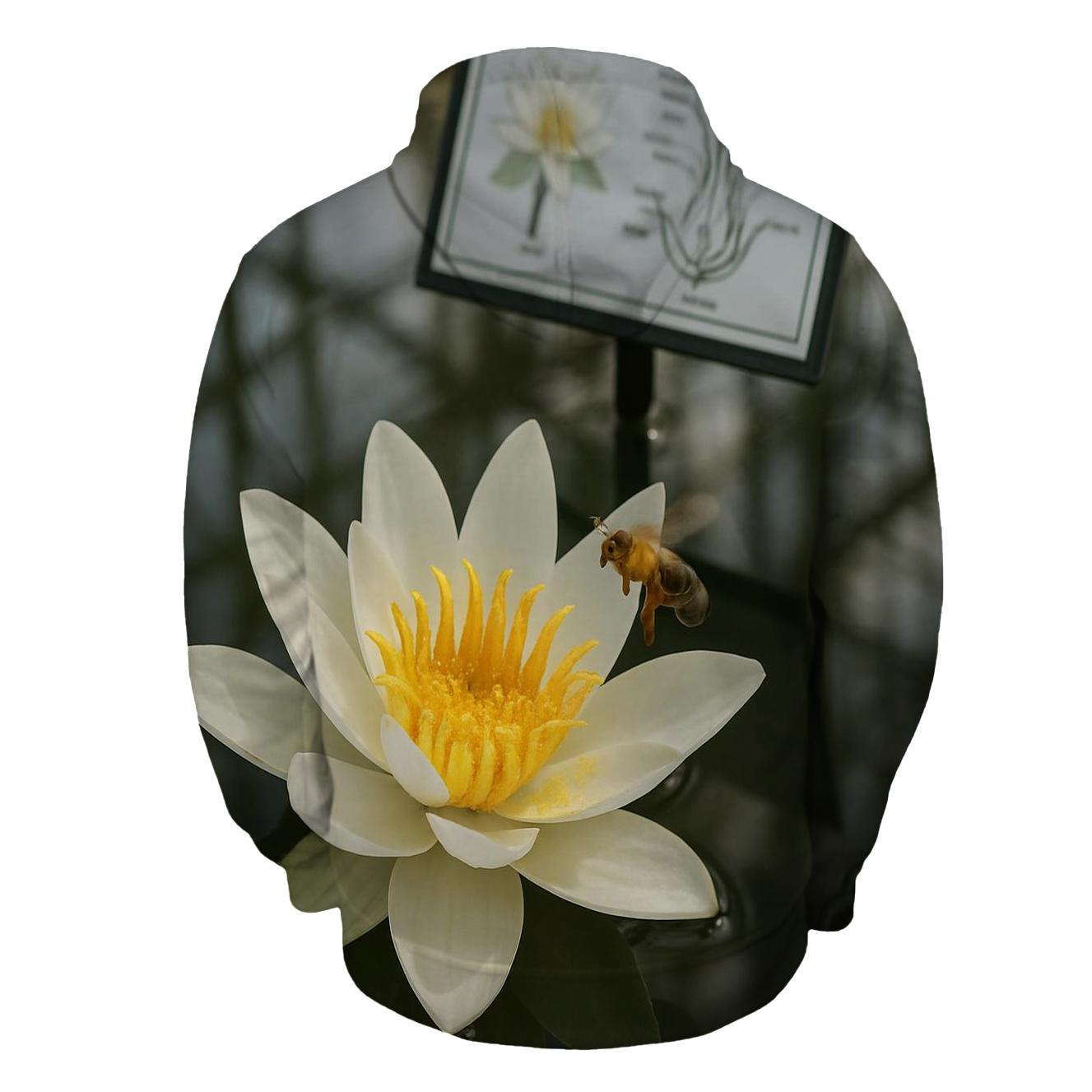 Water Lily Pollination Study In A Botanical Conservatory hoodies fashion