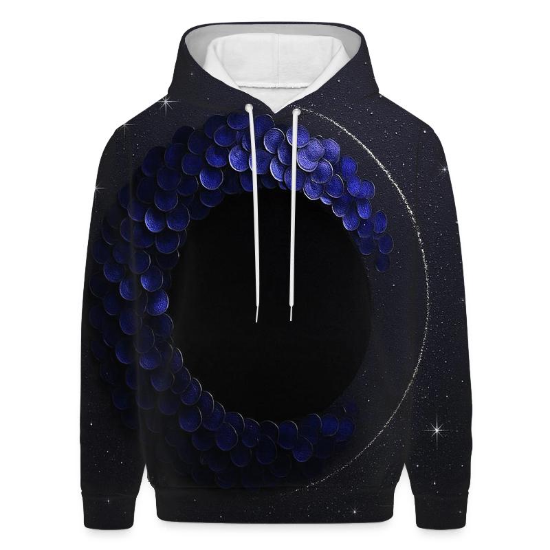 Sequin Eclipse Lattice embroidered hoodies