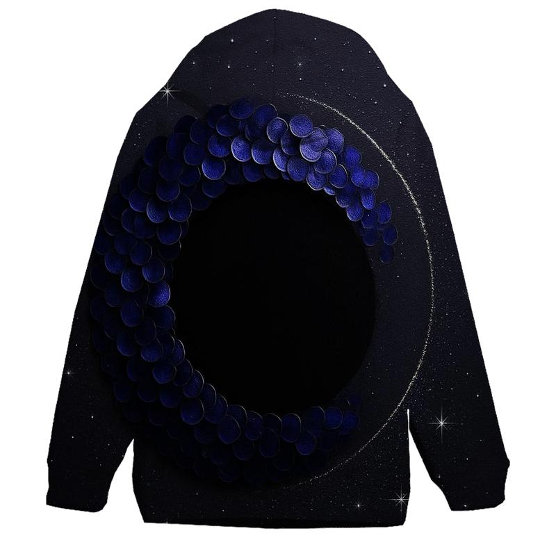 Sequin Eclipse Lattice embroidered hoodies