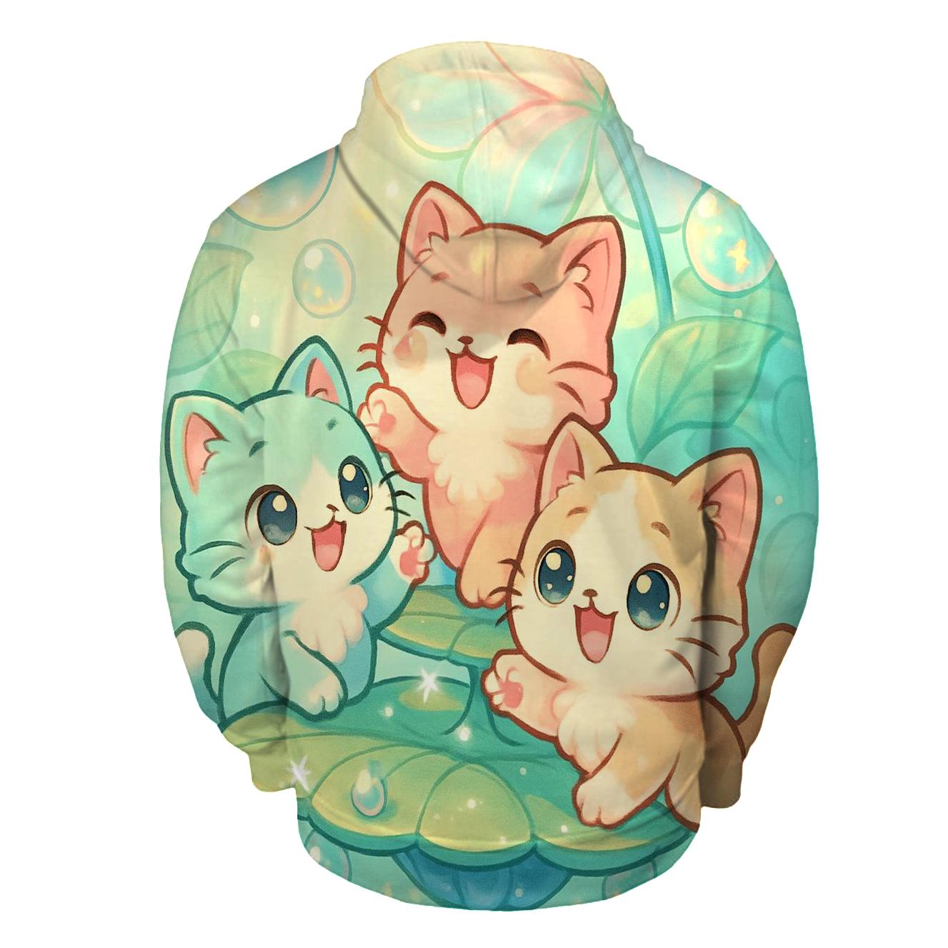 Sky Garden Kitten Carousel pullover hoodies