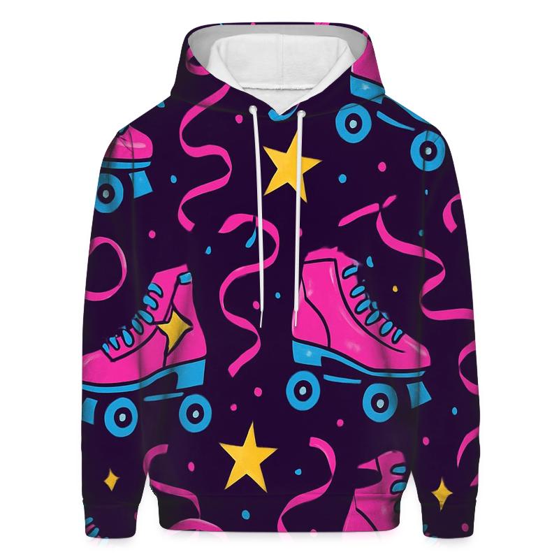 Roller Rink Neon Confetti pullover hoodies