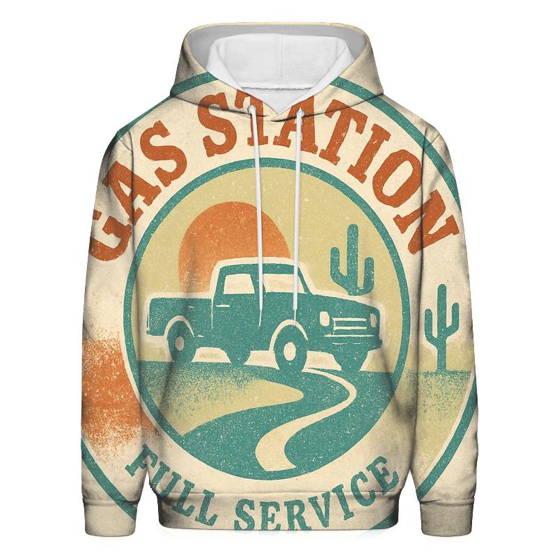 Seventies Highway Gas Stop Badge hoodie styles