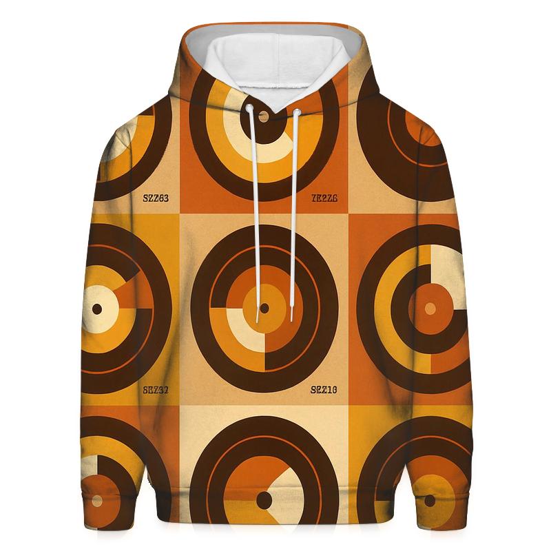 Vinyl Record Label Geometry hoodie trends