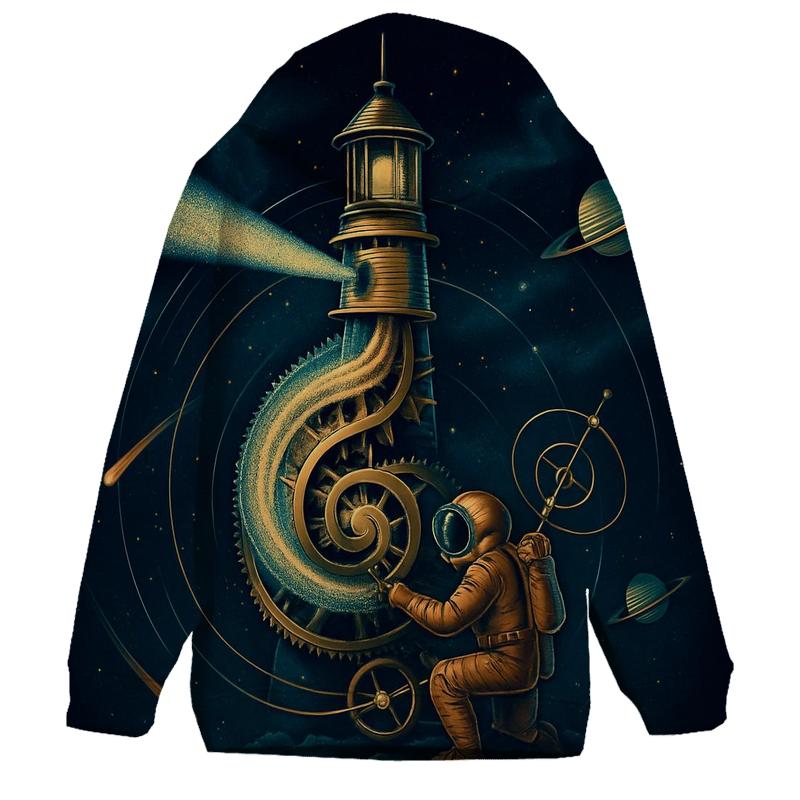 Clockwork Nebula Lighthouse pullover hoodies