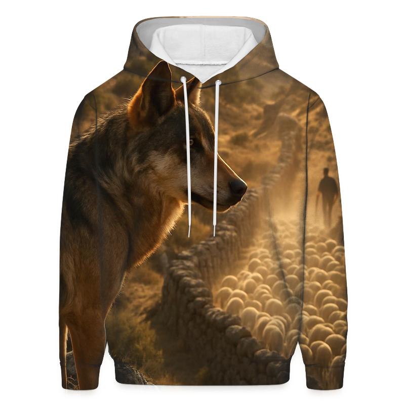Iberian Wolf At The Transhumance Crossing designer hoodies