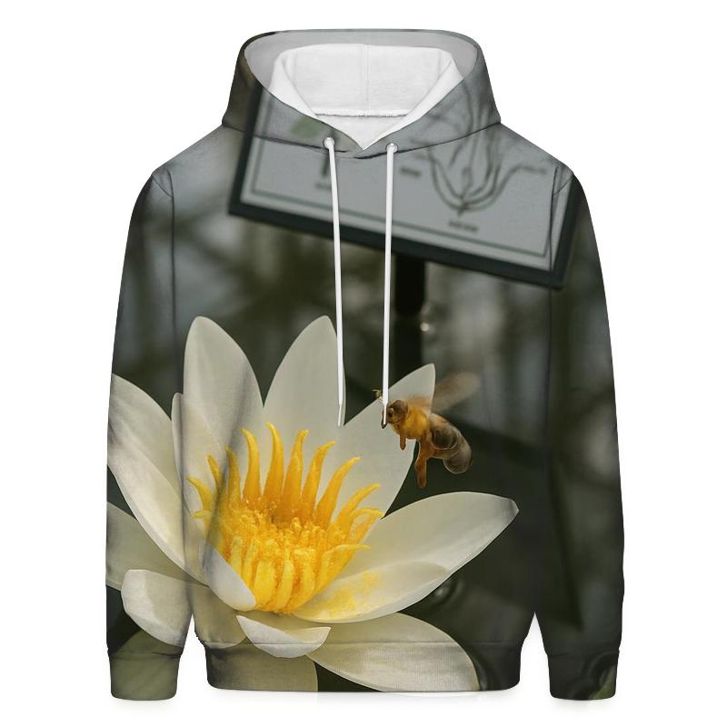 Water Lily Pollination Study In A Botanical Conservatory hoodie trends