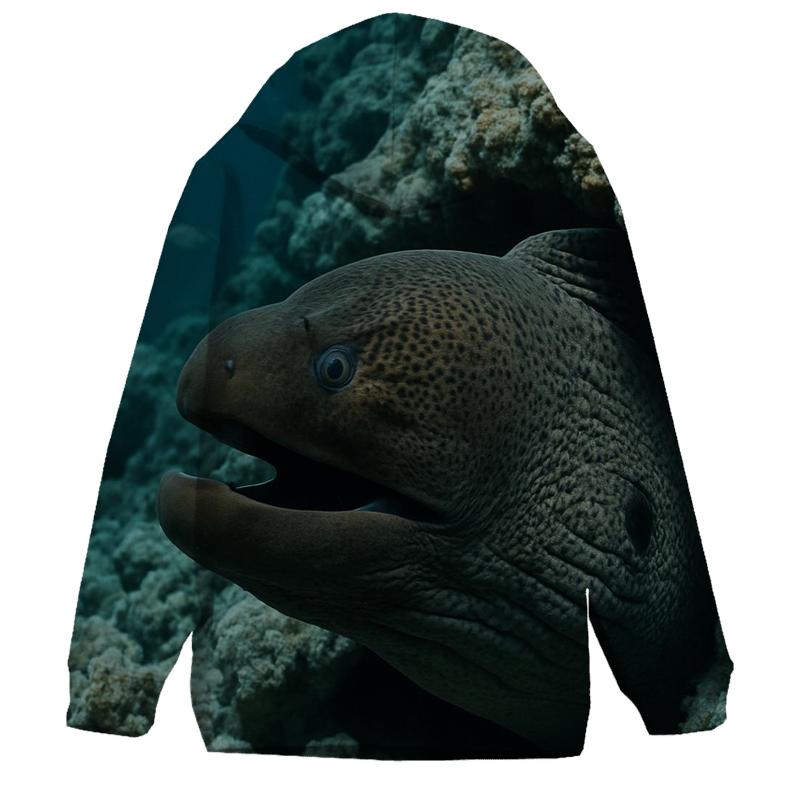 Reef Crevice Sentinel Moray Eel pullover hoodies