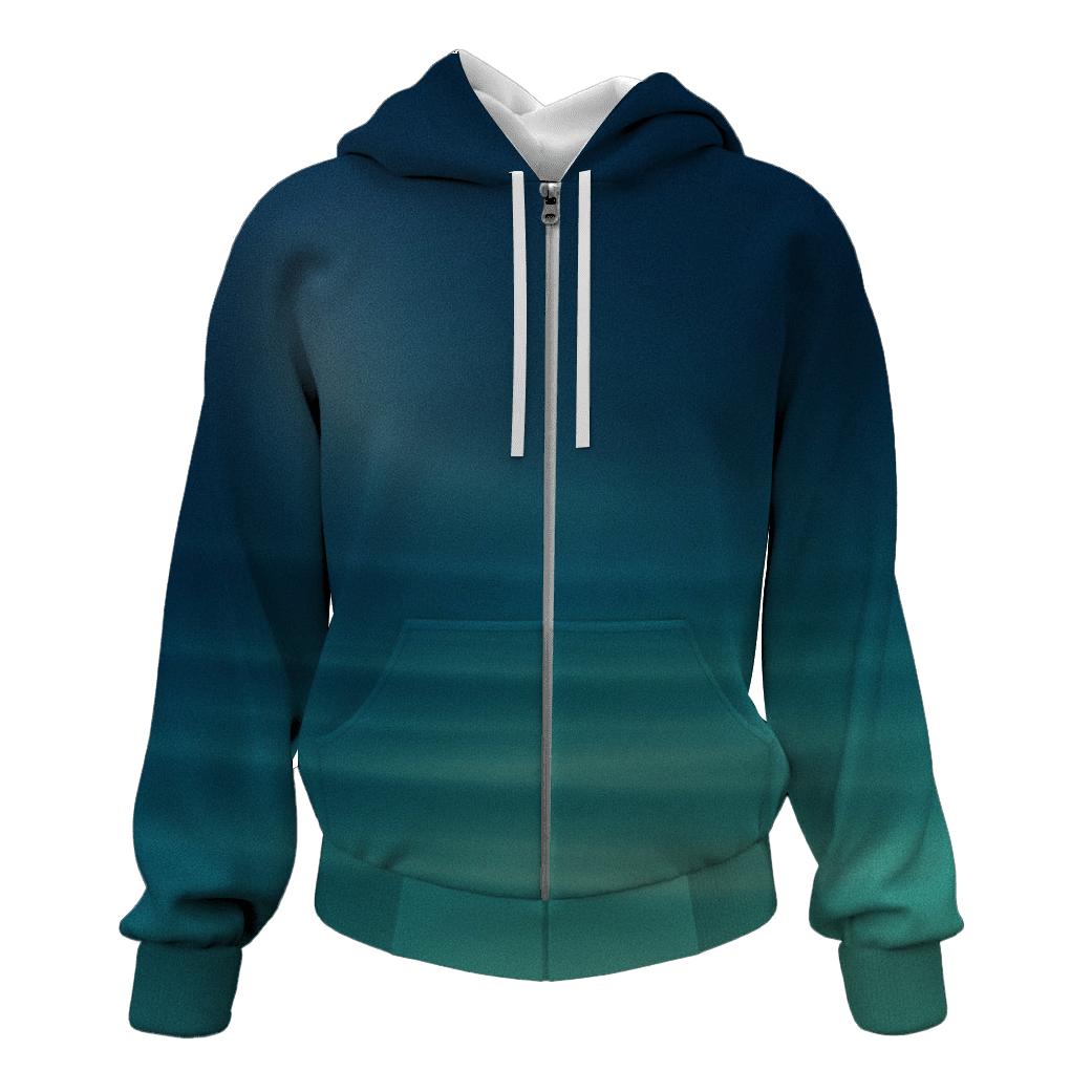 Moonlit Lagoon Drift zip-up hoodies