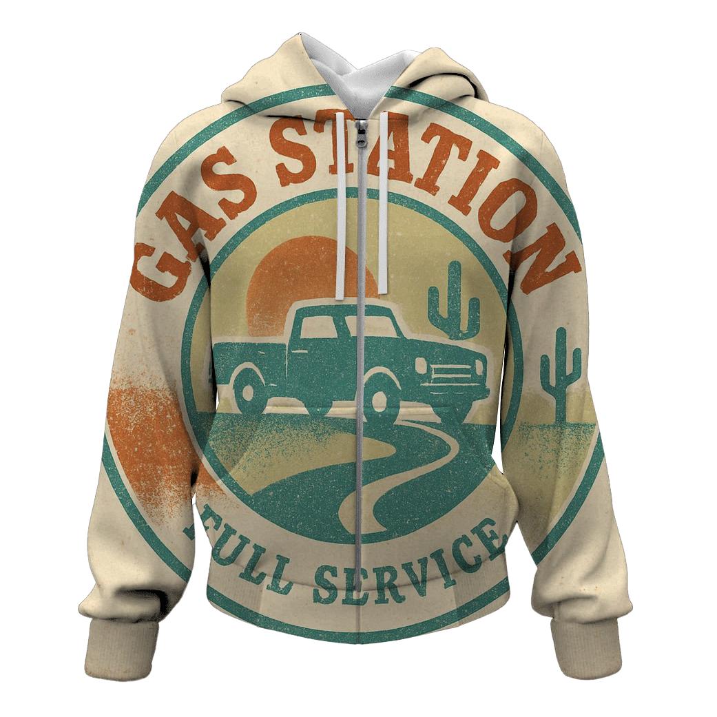 Seventies Highway Gas Stop Badge custom hoodies