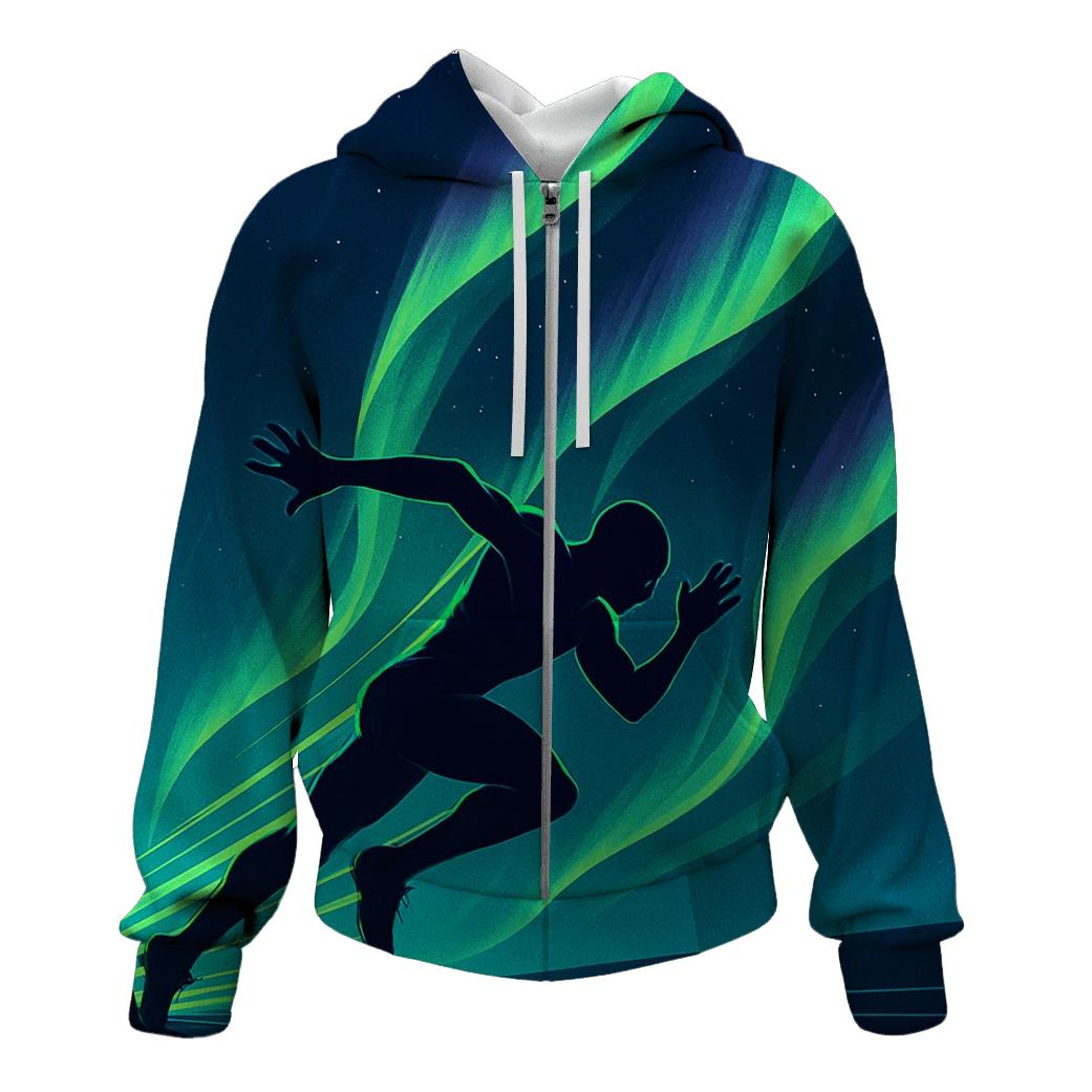 Aurora Sprint Track Poster heavyweight hoodies