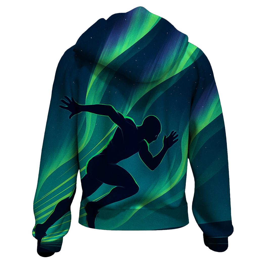 Aurora Sprint Track Poster heavyweight hoodies