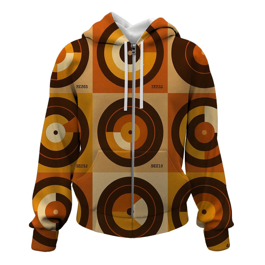 Vinyl Record Label Geometry hoodie trends