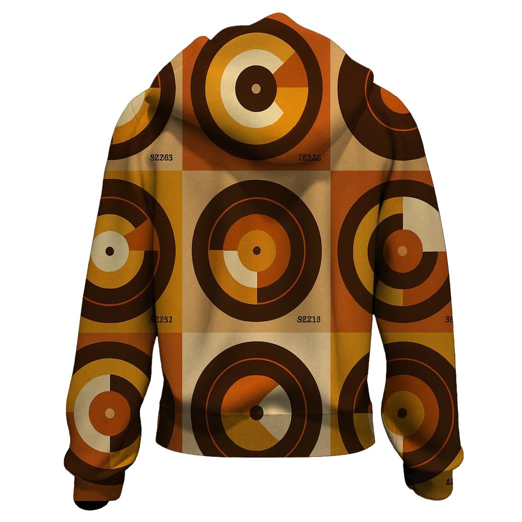 Vinyl Record Label Geometry hoodie trends