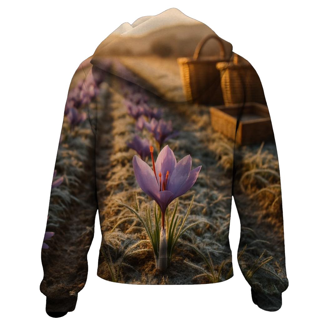Saffron Crocus Rows After Dawn Frost hoodie designs