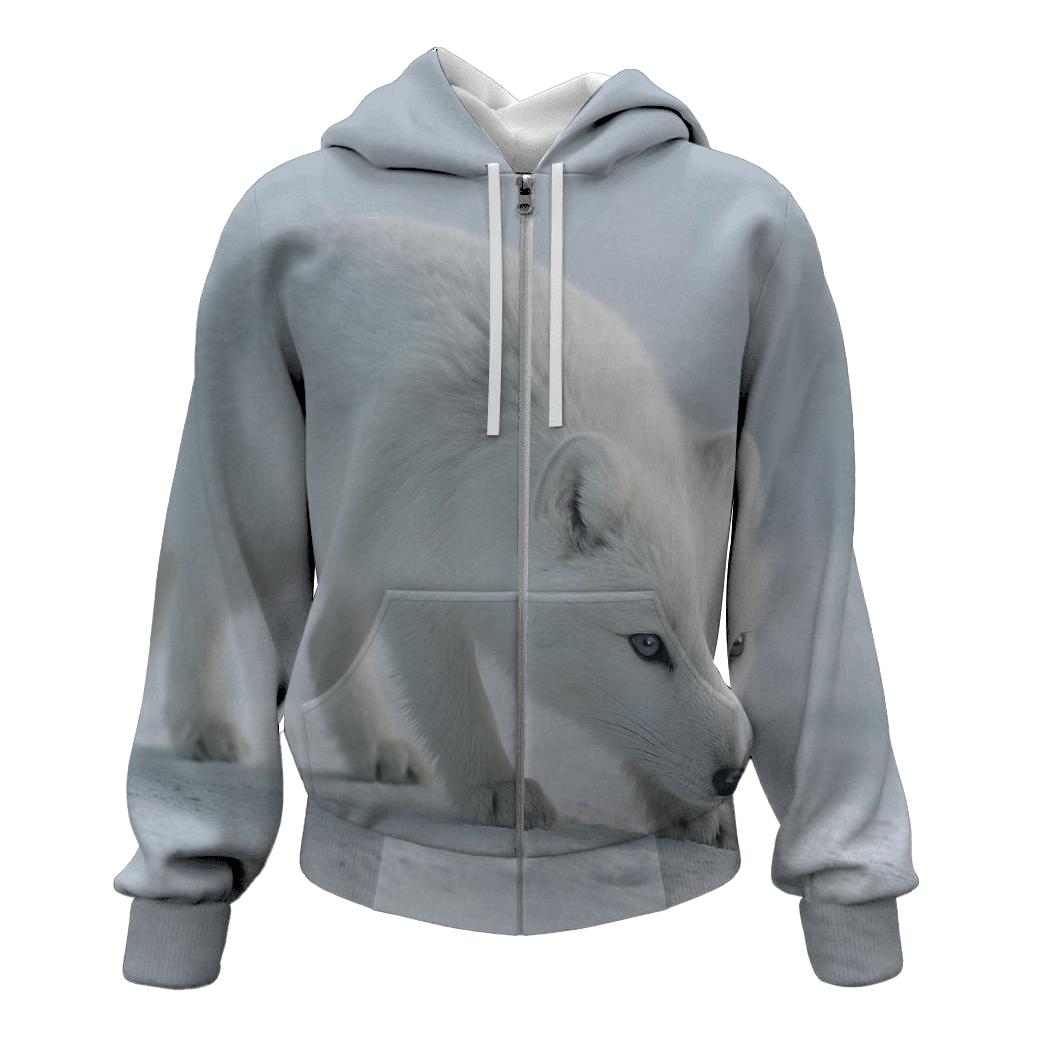 Frostline Forage Arctic Fox zip-up hoodies