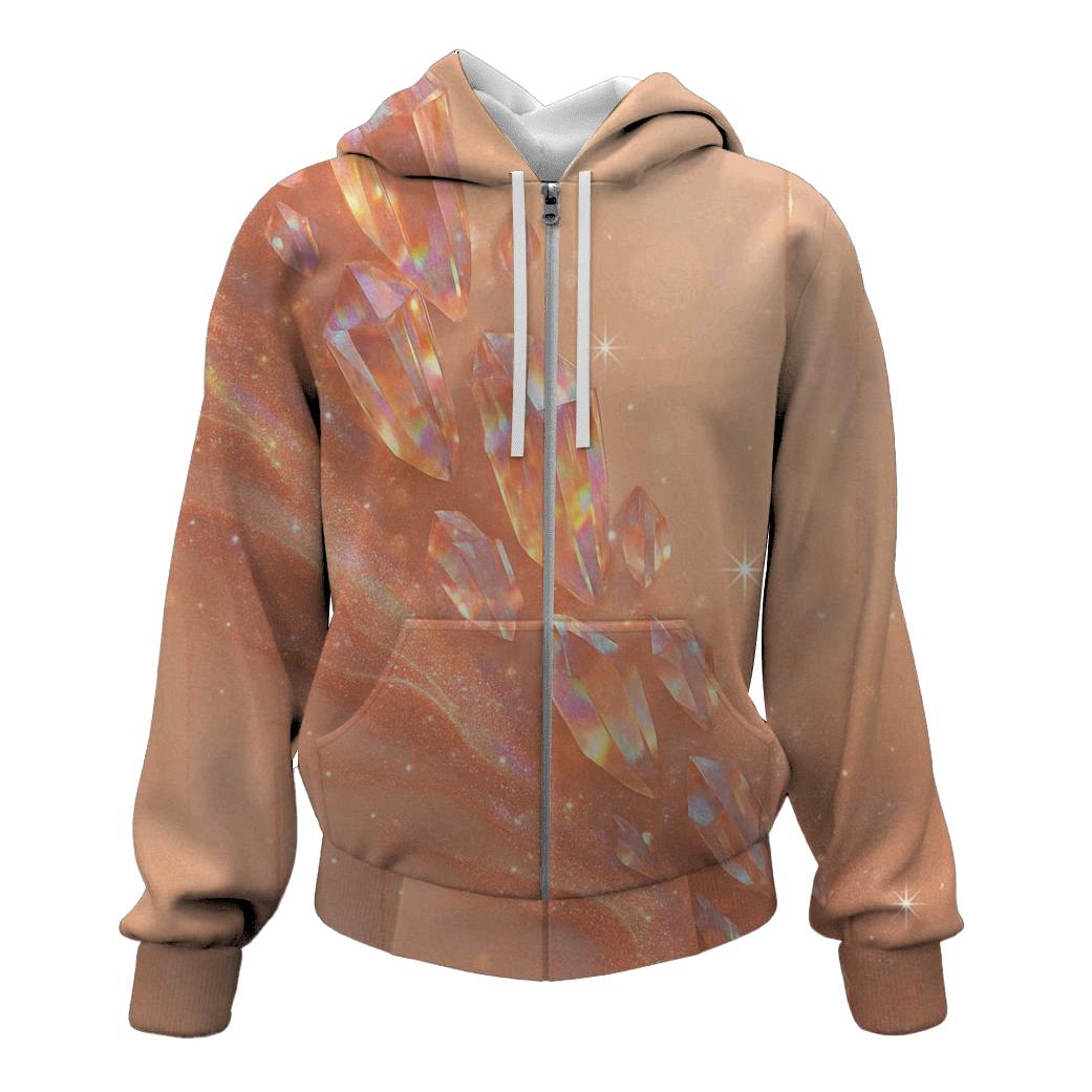 Rose Gold Prism Cascade designer hoodies