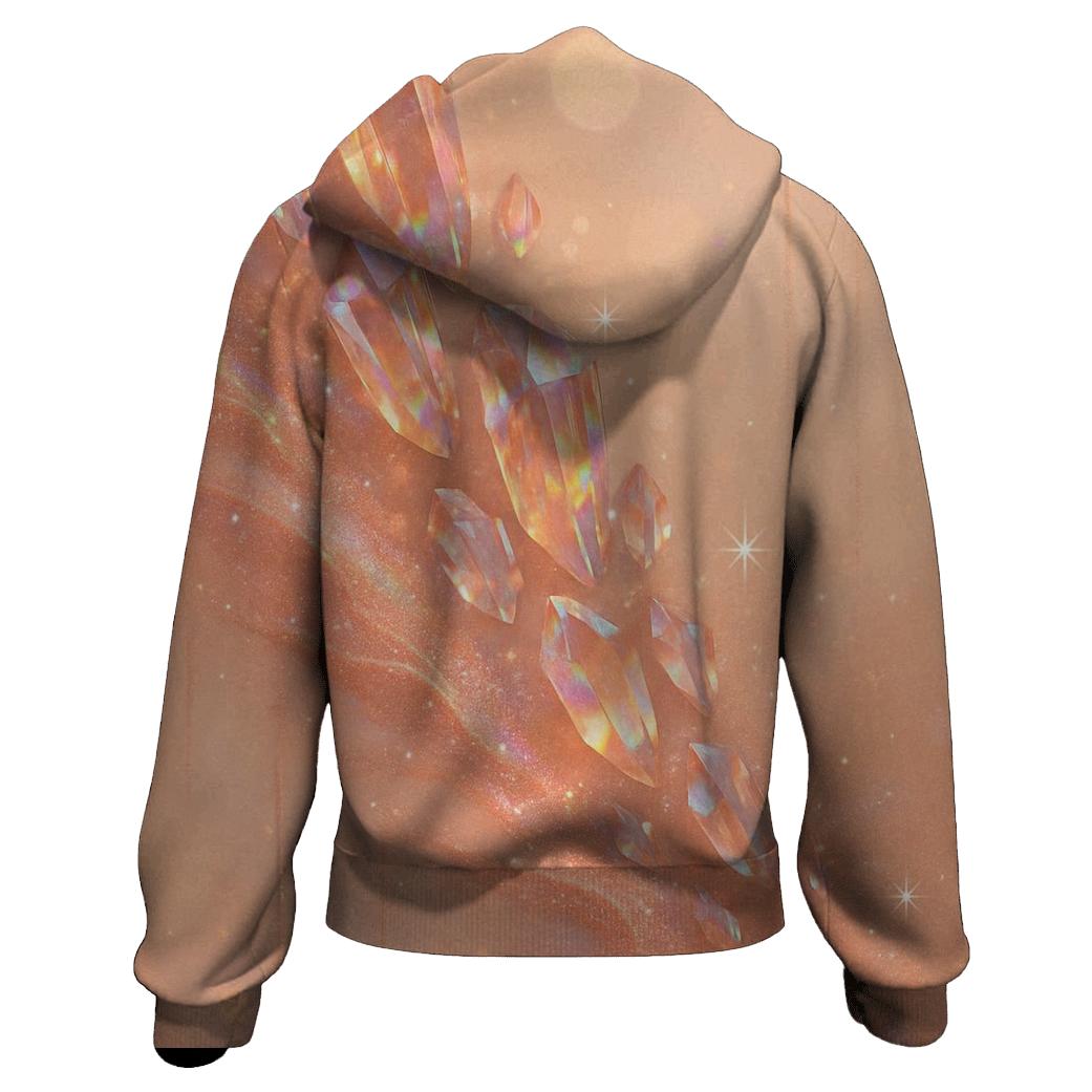 Rose Gold Prism Cascade designer hoodies