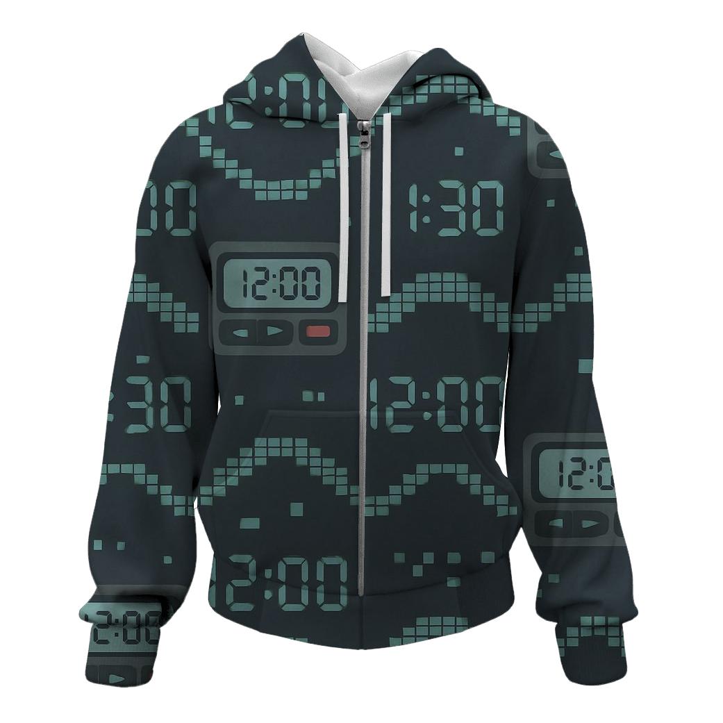 Pager Code Pixel Waves lightweight hoodies