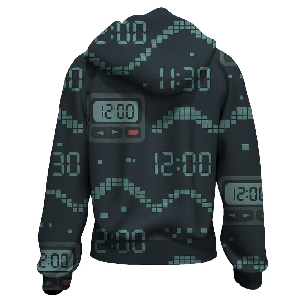 Pager Code Pixel Waves lightweight hoodies
