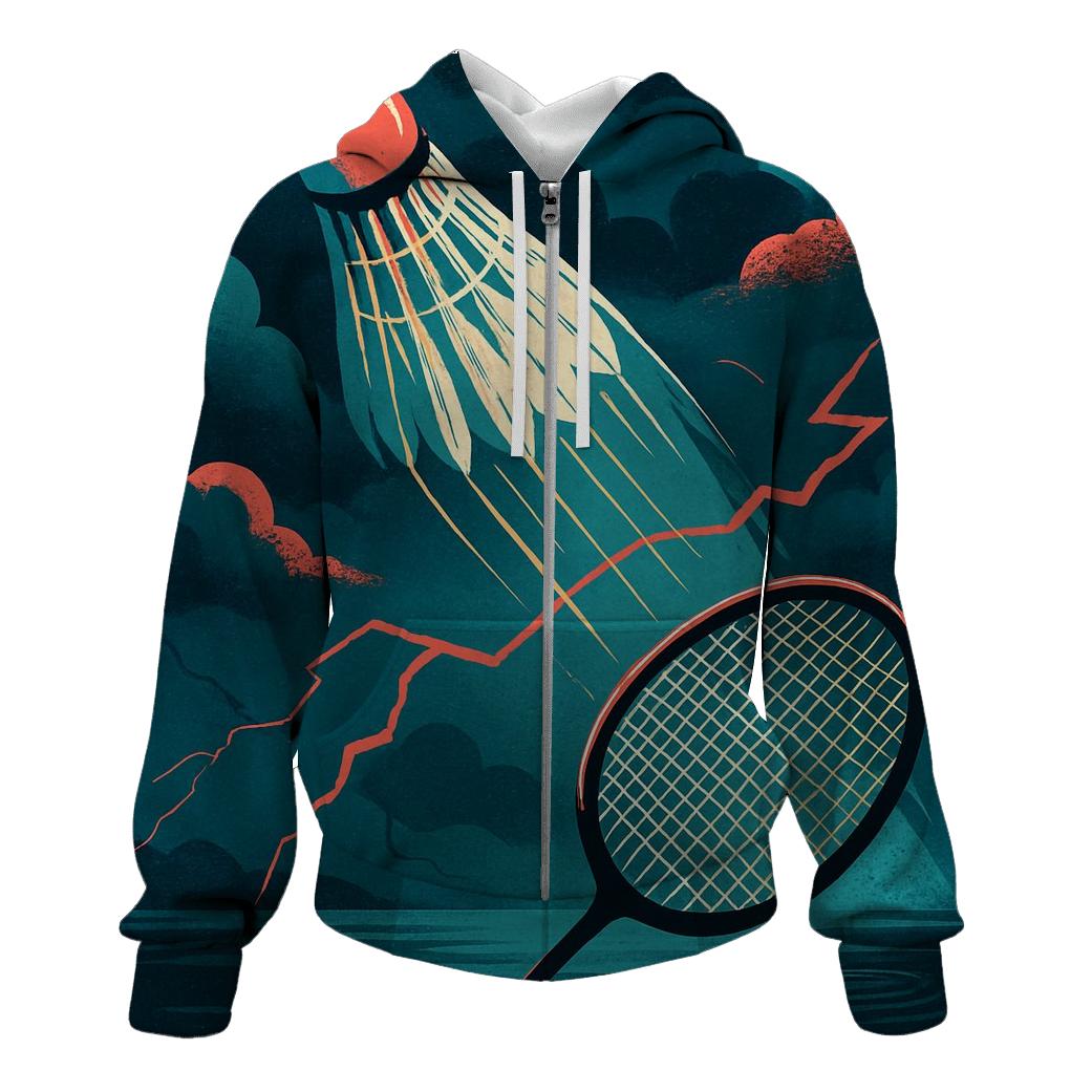 Monsoon Court Badminton Smash zip-up hoodies