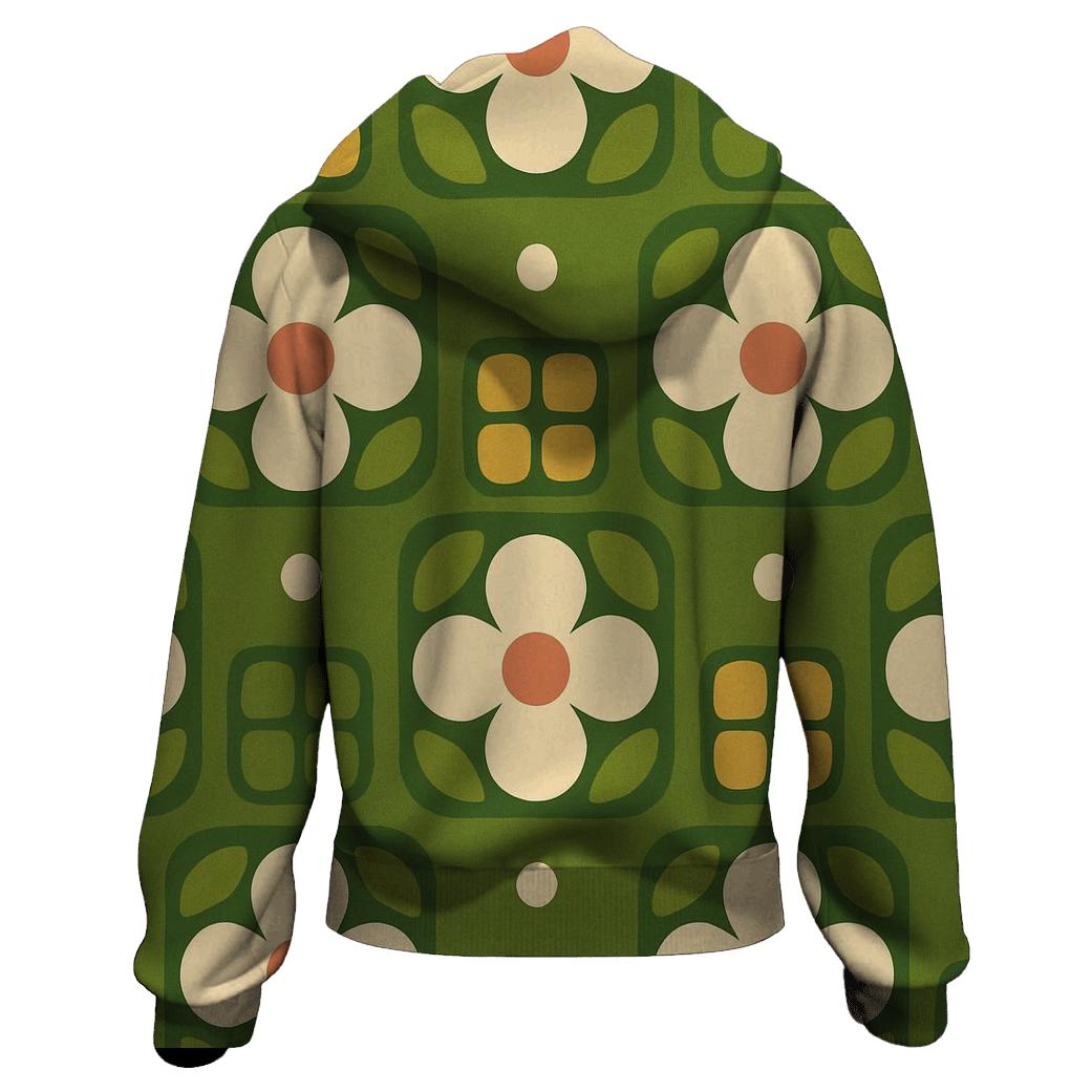 Groovy Kitchen Tile Bloom pullover hoodies
