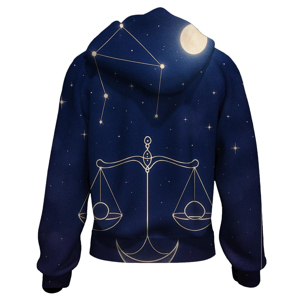 Venus Ruled Libra Moonlit Equinox Scales premium hoodies