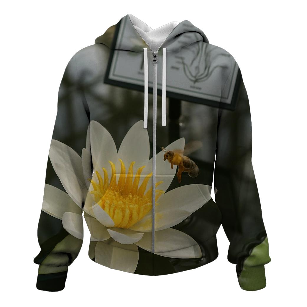 Water Lily Pollination Study In A Botanical Conservatory lightweight hoodies
