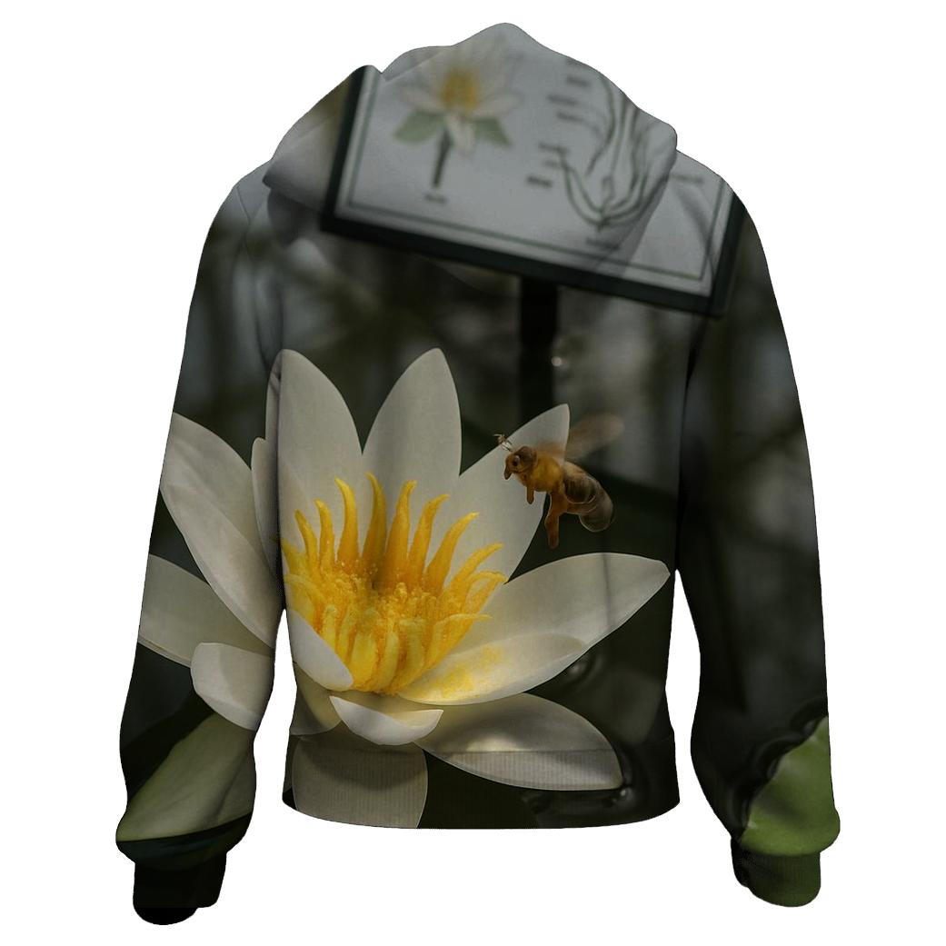 Water Lily Pollination Study In A Botanical Conservatory lightweight hoodies