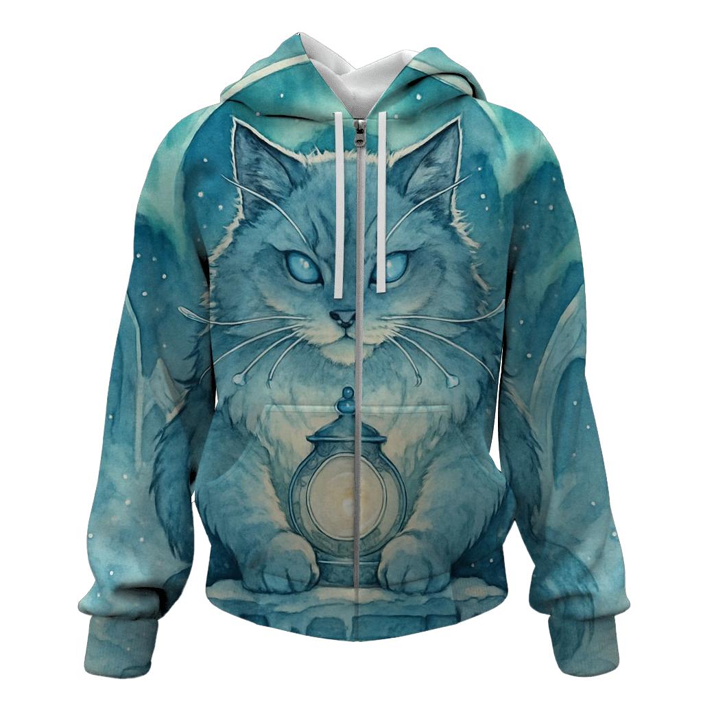 Glacier Lantern Cat Guardian hoodie designs