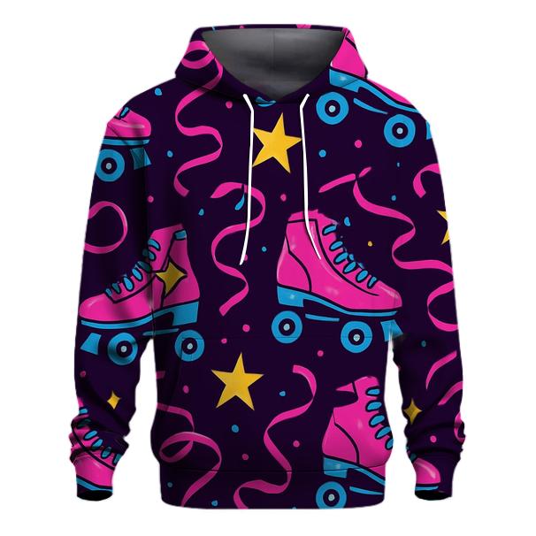 Roller Rink Neon Confetti embroidered hoodies