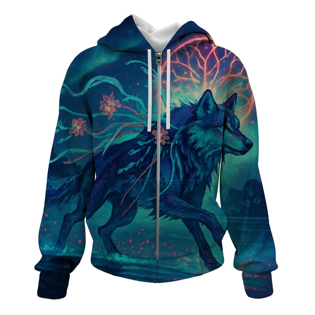 Tideforest Aurora Wolf Runner hoodie trends