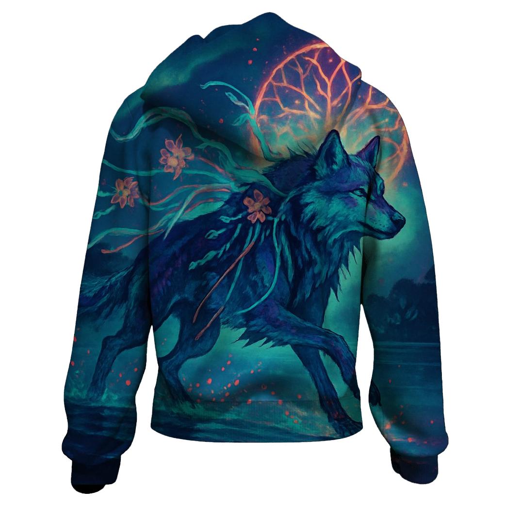 Tideforest Aurora Wolf Runner hoodie trends