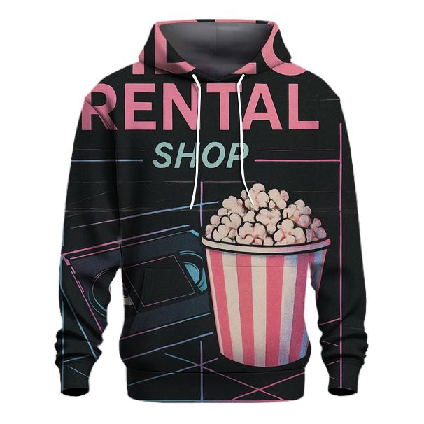 Eighties Video Rental Weekend Poster premium hoodies