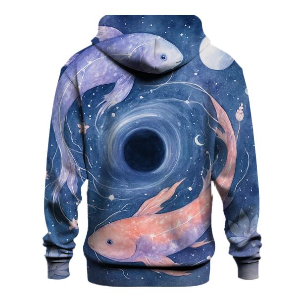 Celestial Koi Black Hole Garden lightweight hoodies
