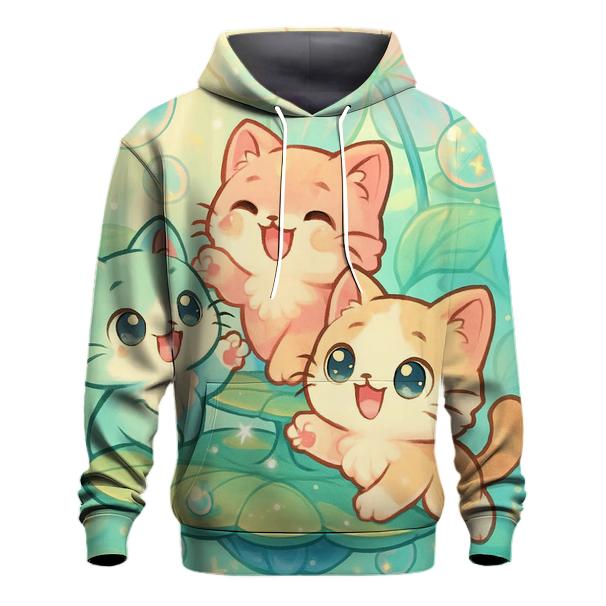 Sky Garden Kitten Carousel printed hoodies