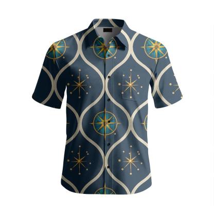 Celestial Ogee Star Compass Lattice custom embroidered shirts