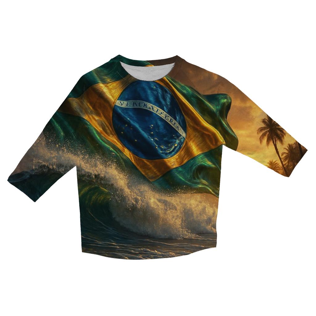 Samba Coast Metallic Flag Surge personalized 3/4 sleeve tees