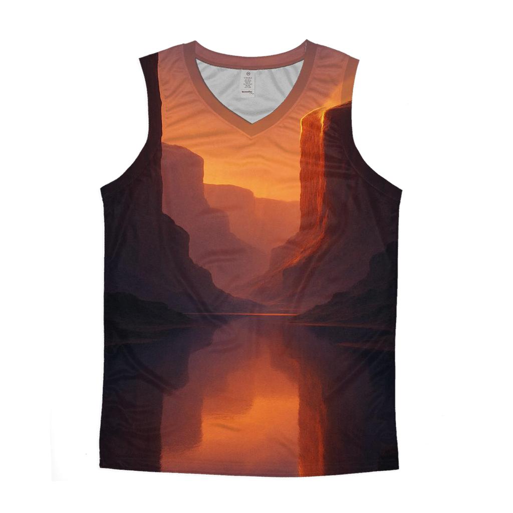 Canyon Mirror At Golden Dusk personalized athletic tanks