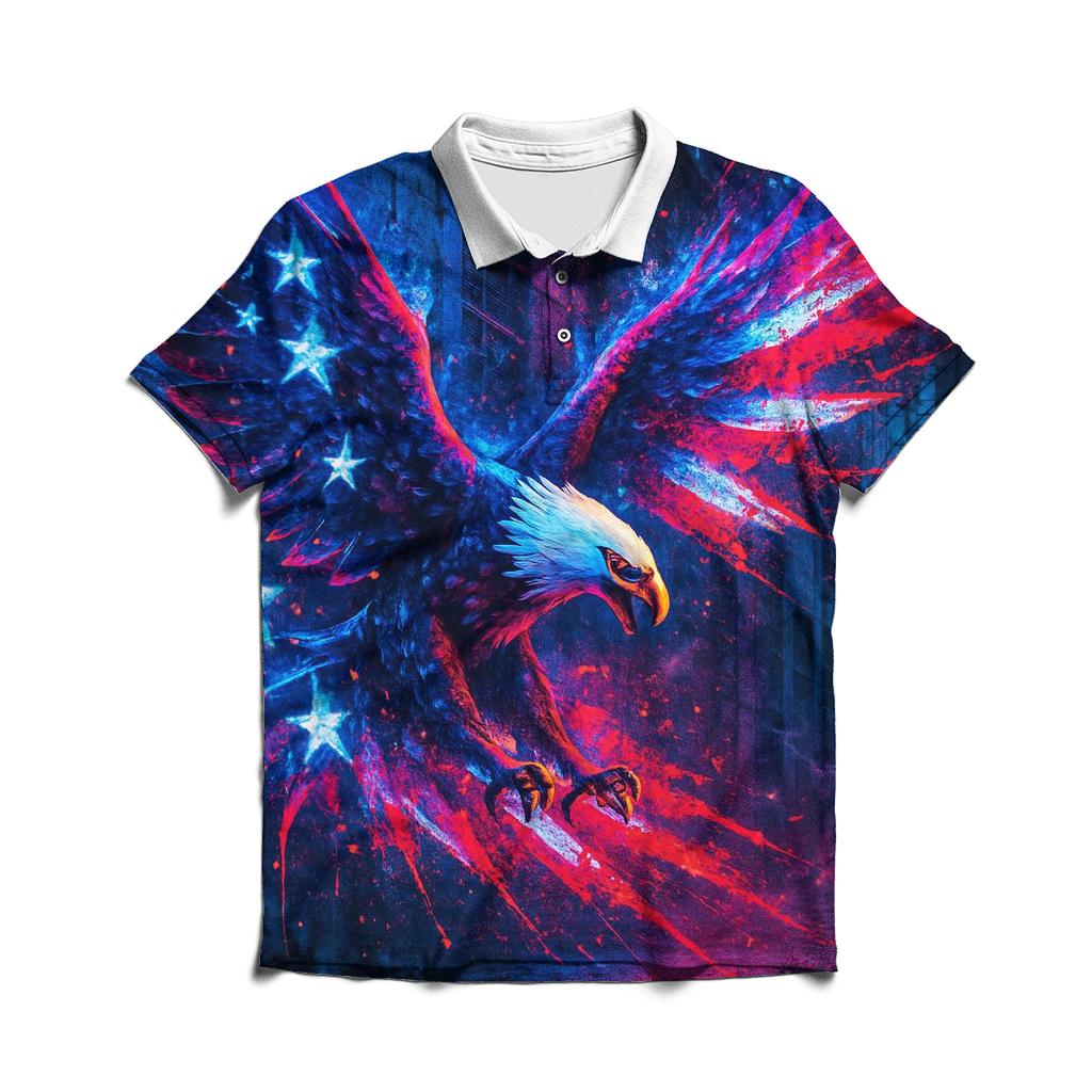 Neon Foundry Stars And Stripes casual sports polo shirts