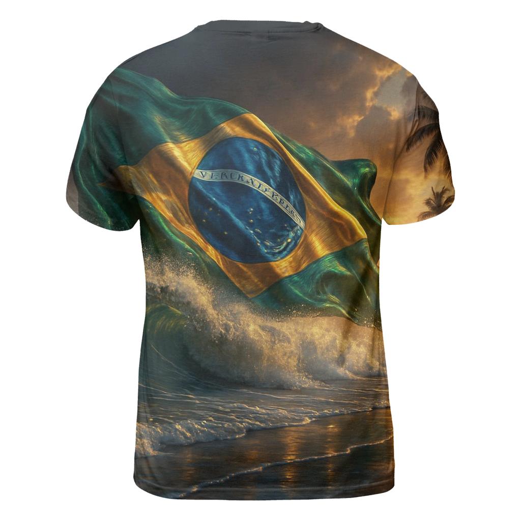 Samba Coast Metallic Flag Surge trendy printed shirt styles